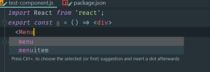Code completion not working for nested JSX tags – IDEs Support ...